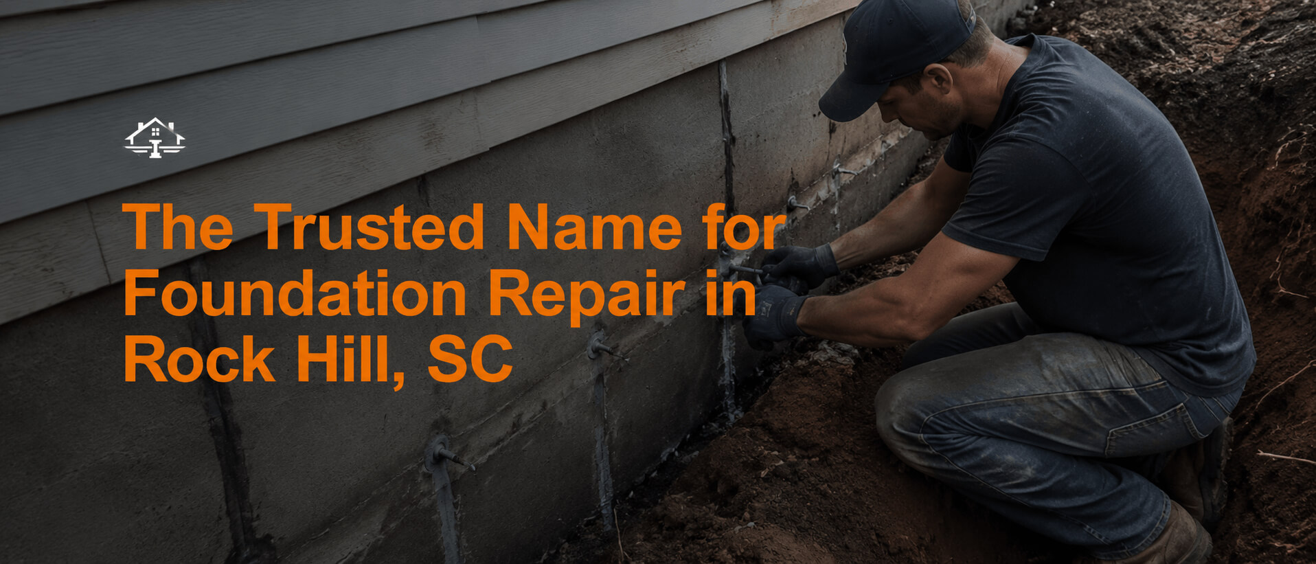Foundation repair in Rock Hill SC — crew stabilizing a residential foundation with steel piers